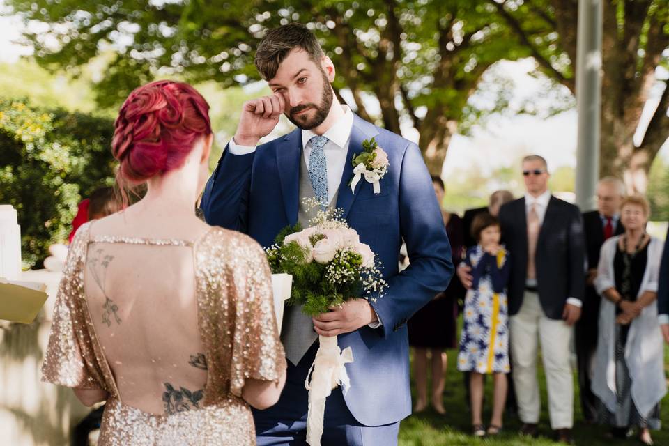 Emotional ceremony vows