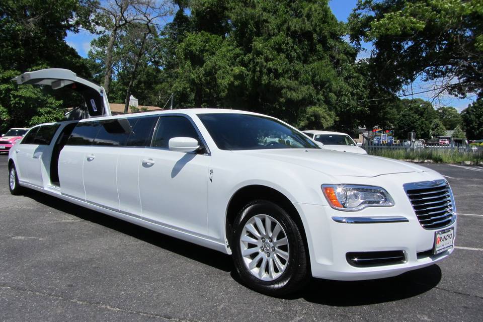 Inside the limo