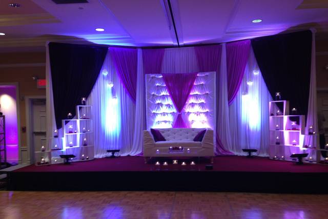 Ethnic wedding ceremony staging
