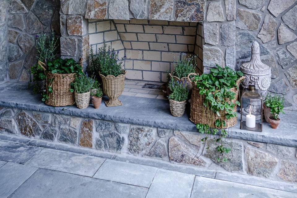 Porch Fireplace