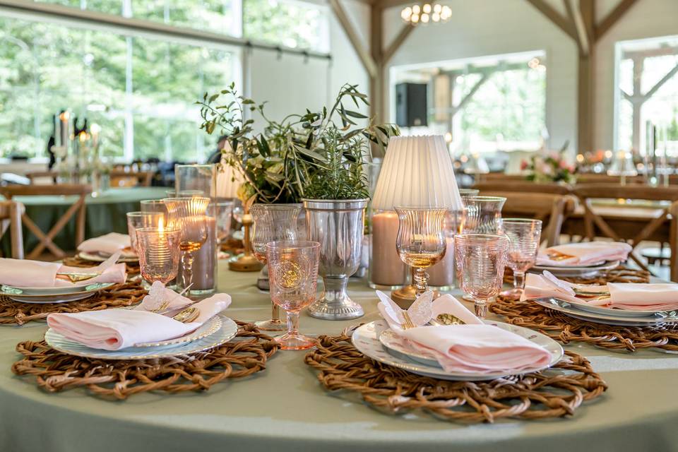 Gathering Hall Table Settings