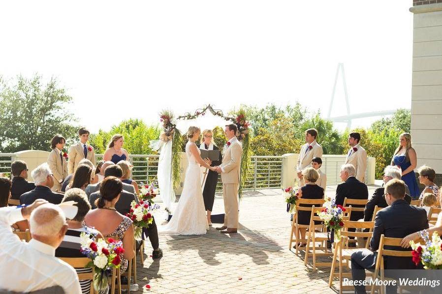 Outdoor wedding ceremony