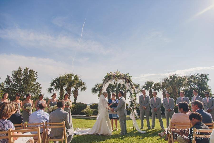 Outdoor wedding ceremony