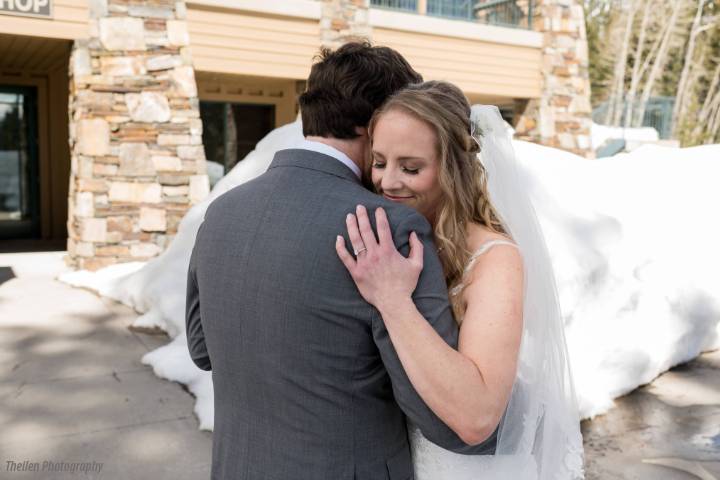 White wedding with snow