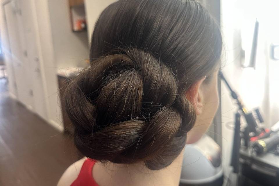 Side updo for wedding