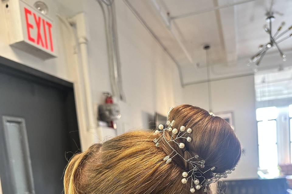 High Updo for wedding