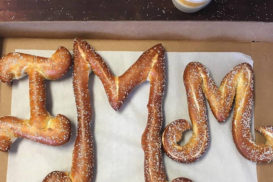 Heart shaped pretzel