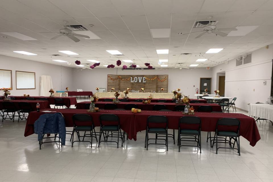 Reception set up