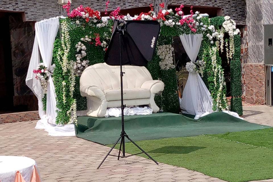 Photo booth set up
