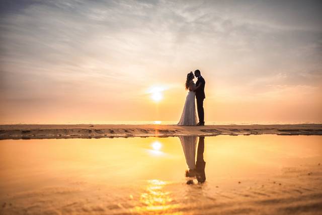 Sunset wedding