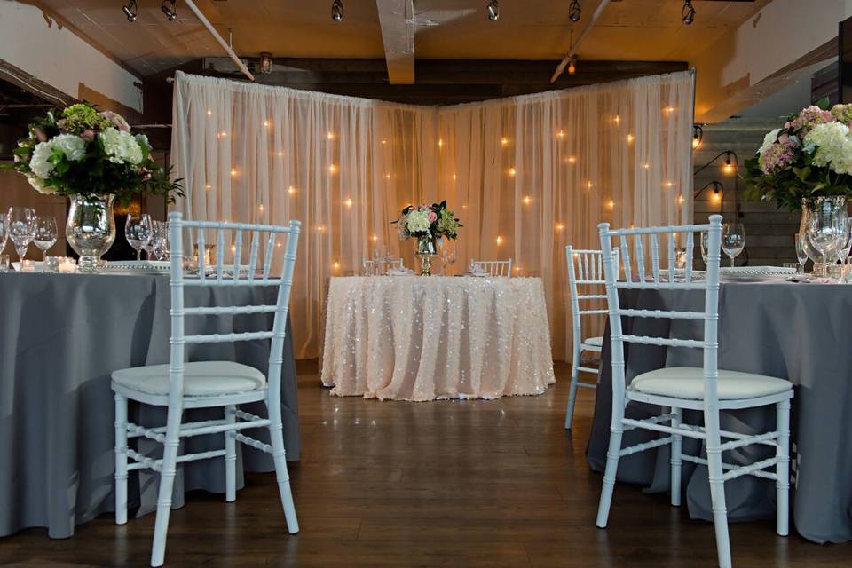 Wedding reception area