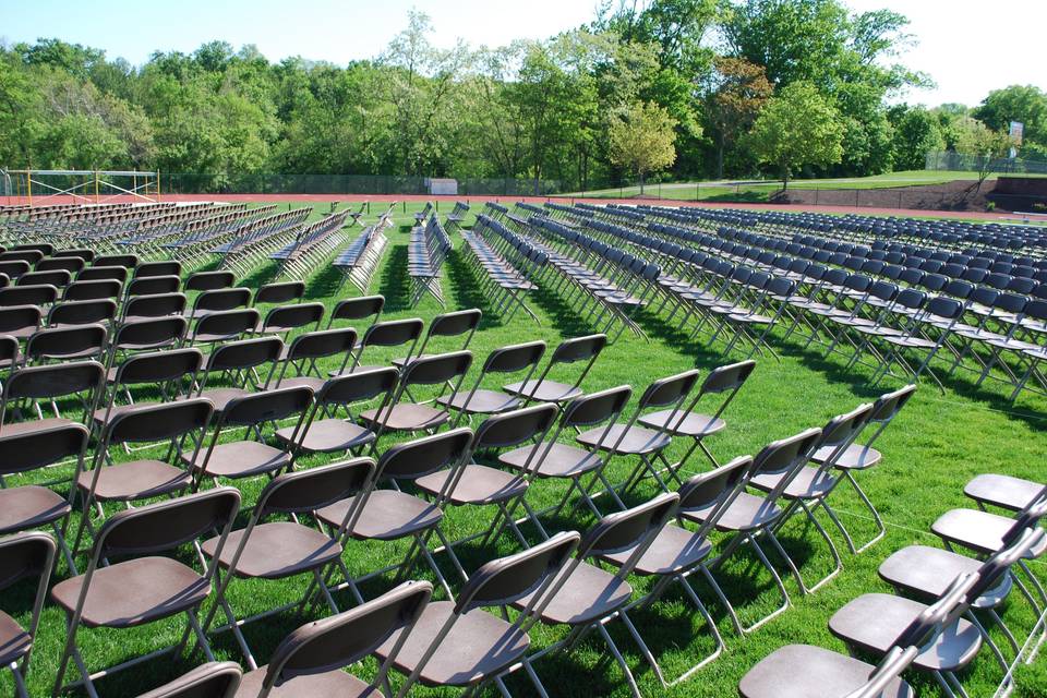 Graduation Chair set up