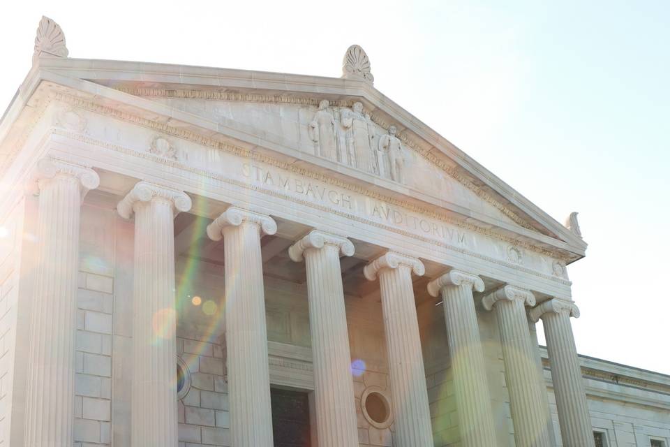 Front of Stambaugh Auditorium