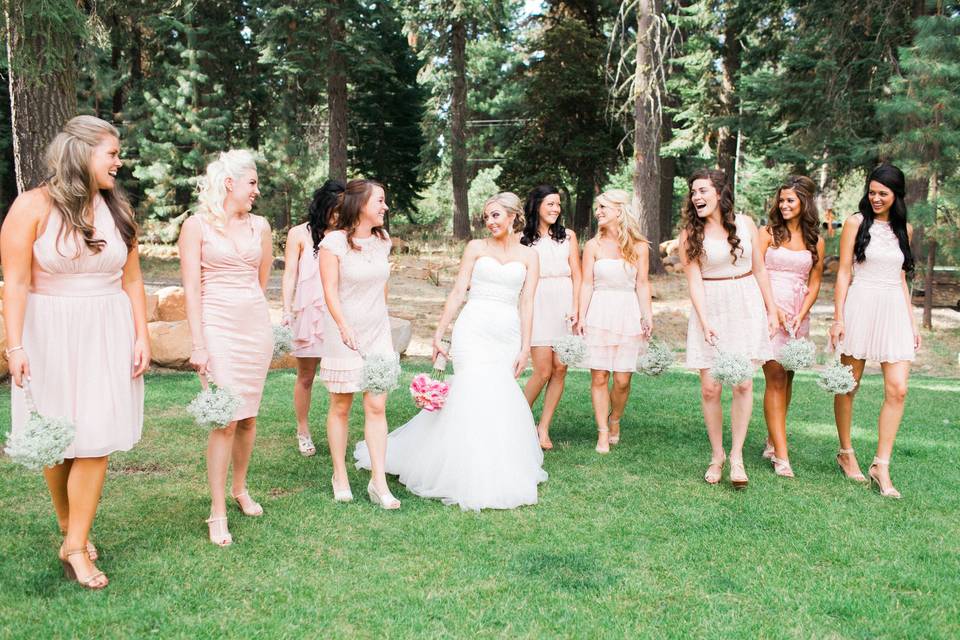 Bridal Party Walking