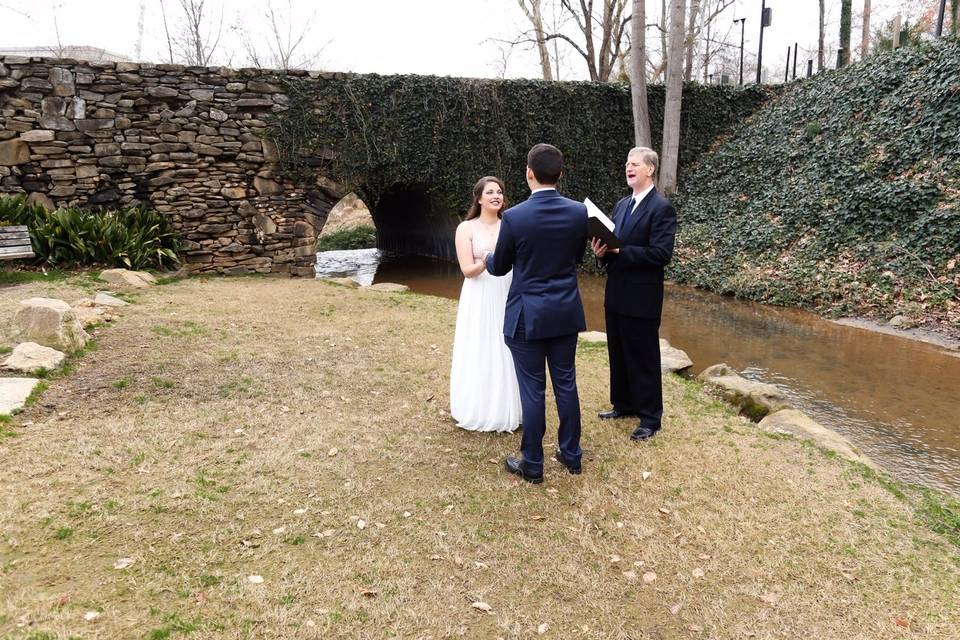 Wedding in a park