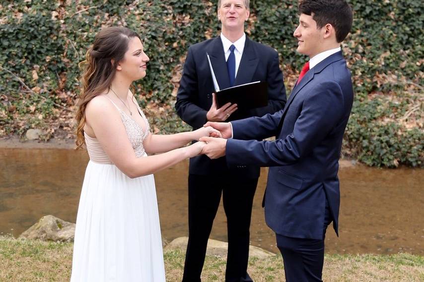 Wedding in a park