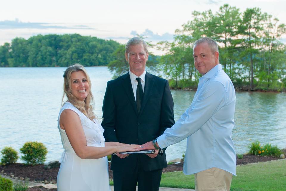 Lakeside wedding