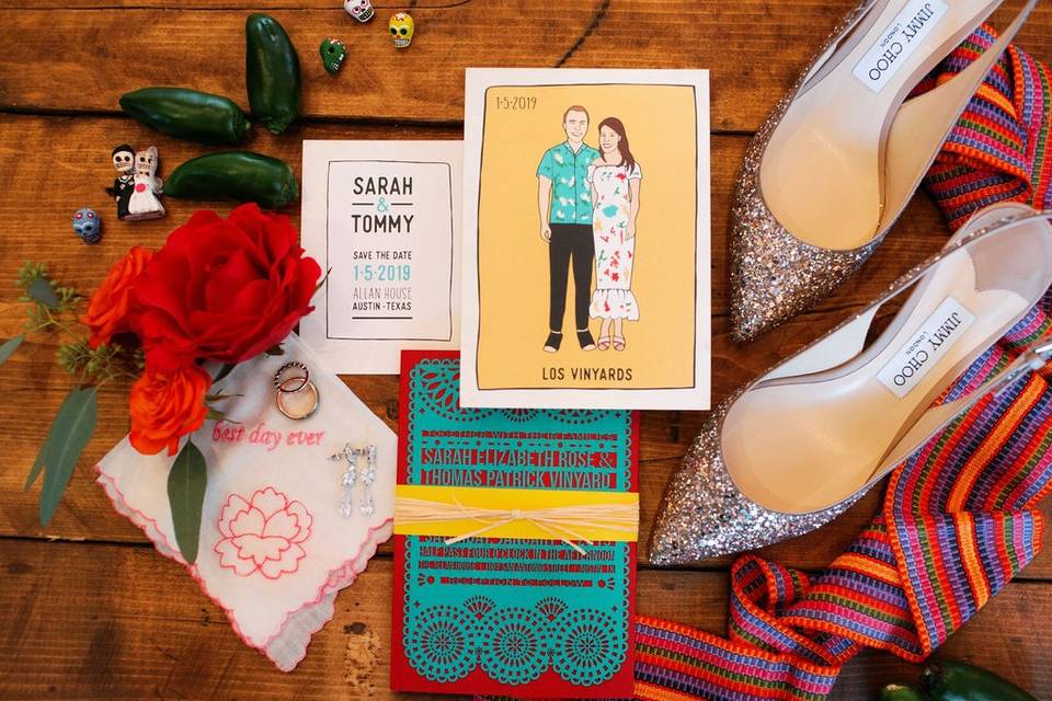 Fiesta inspired invitations