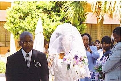 The bride arrives