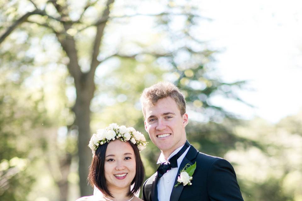 White Casablanca lilies were the foundation for this classic pageant style bridal bouquet. Photograph by Katie Gallagher Photography