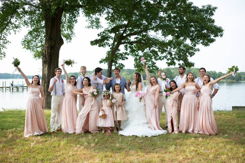 Waterfront wedding.