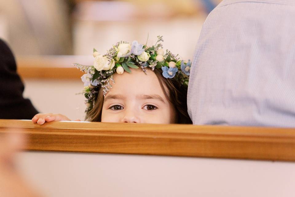 Flower girl-peek-a-boo