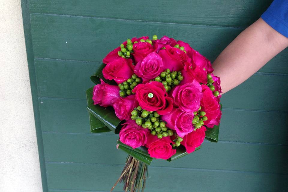 Pink wedding bouquet