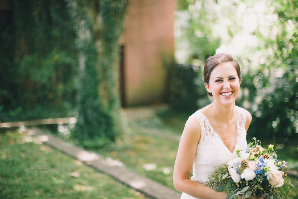 Bride holding her bouquet