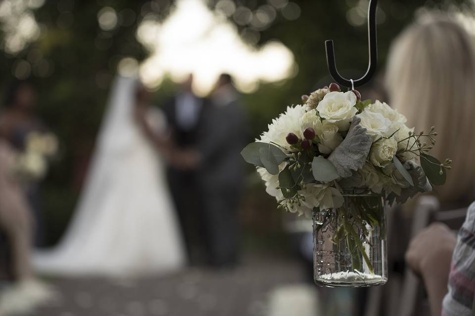 Floral decor closeup