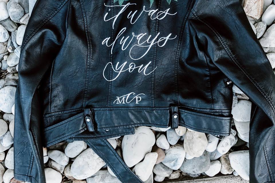 Custom Painted Leather Jacket