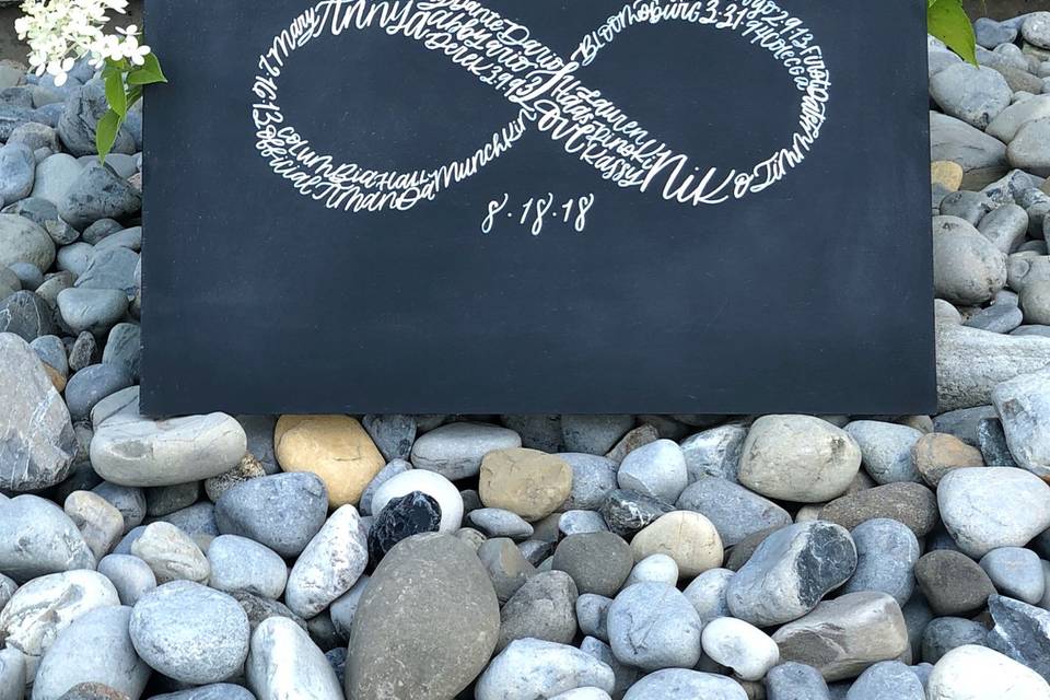 Infinity art guestbook