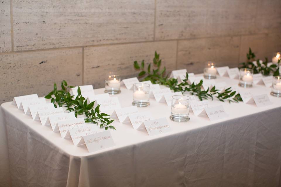 Tented place card display