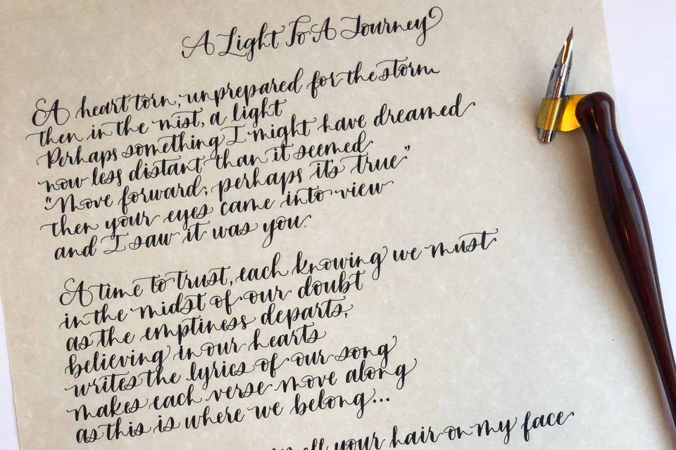 Calligraphy Poems or Vows