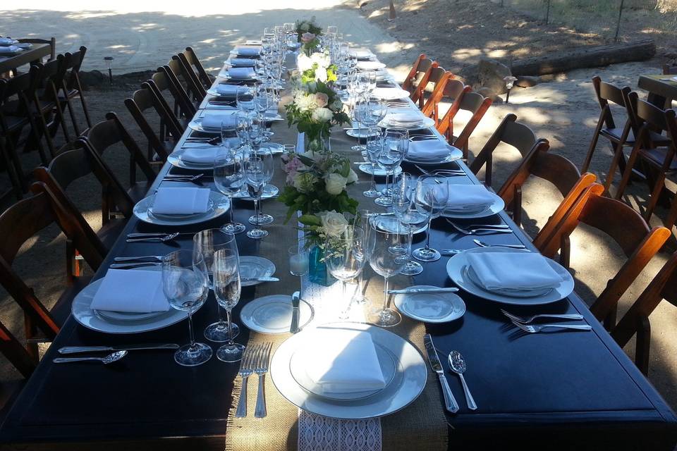 Head table setup