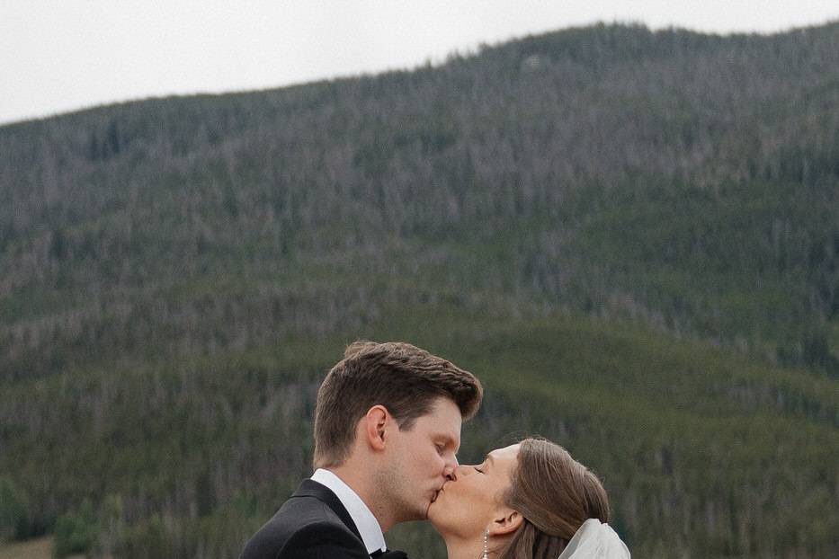 Bride & Groom Kissing