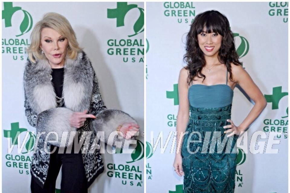 DJ Shy spins the Global Green Award event with Joan Rivers in attendance