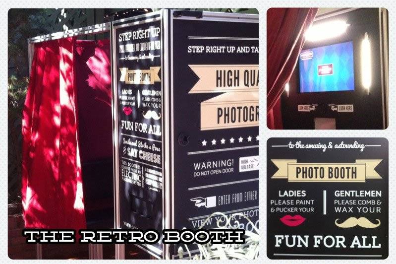 The Retro Booth embraces the charm of the carnival midways of the 1930's.