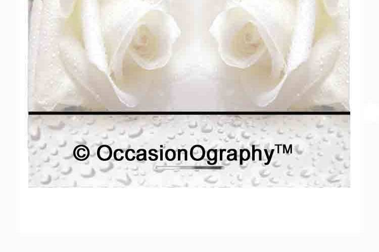 White Roses Personalized Wedding Mint/Candy Book Front Image