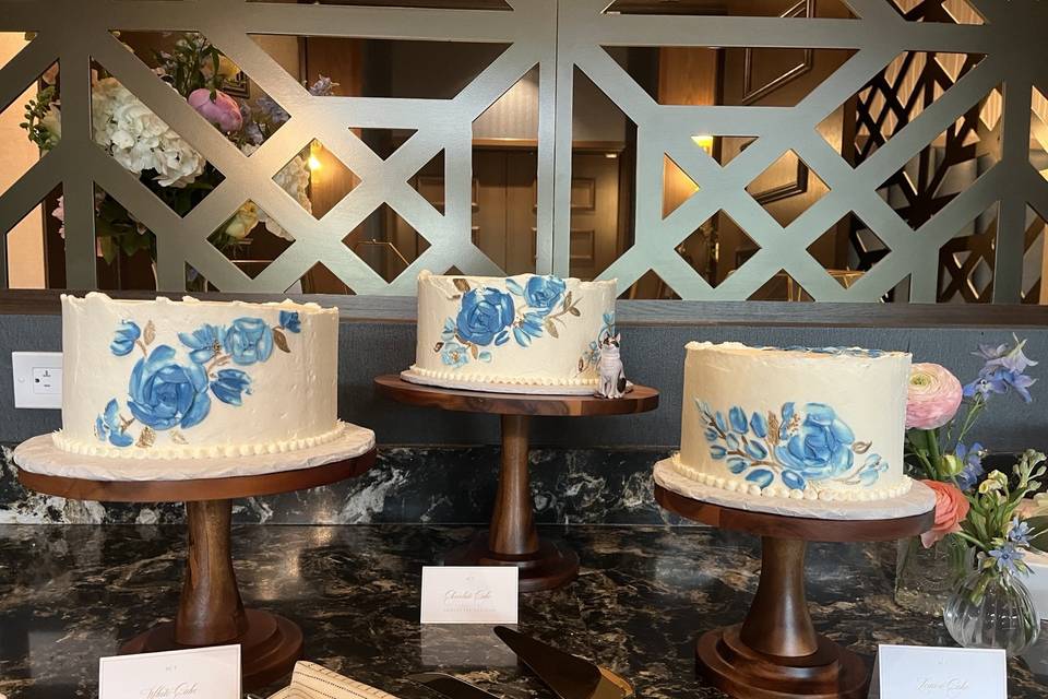 Something Blue Wedding Cake