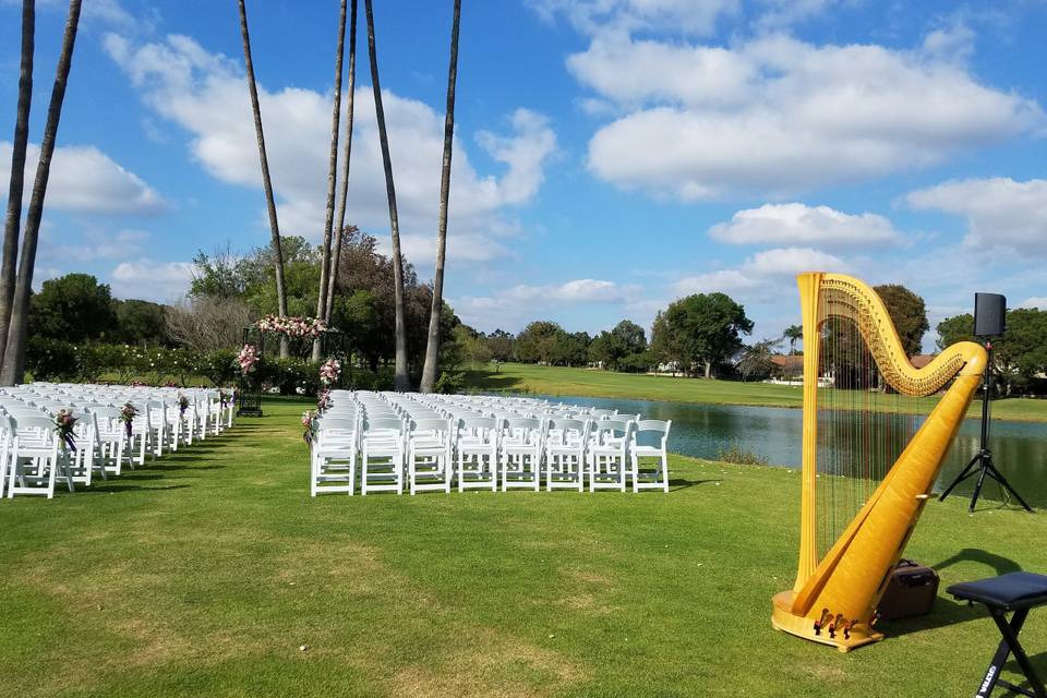 Wedding at a golf course