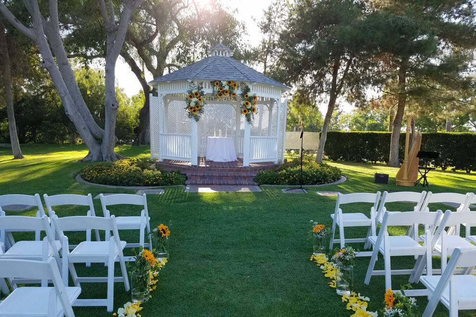 Wedding on a golf course