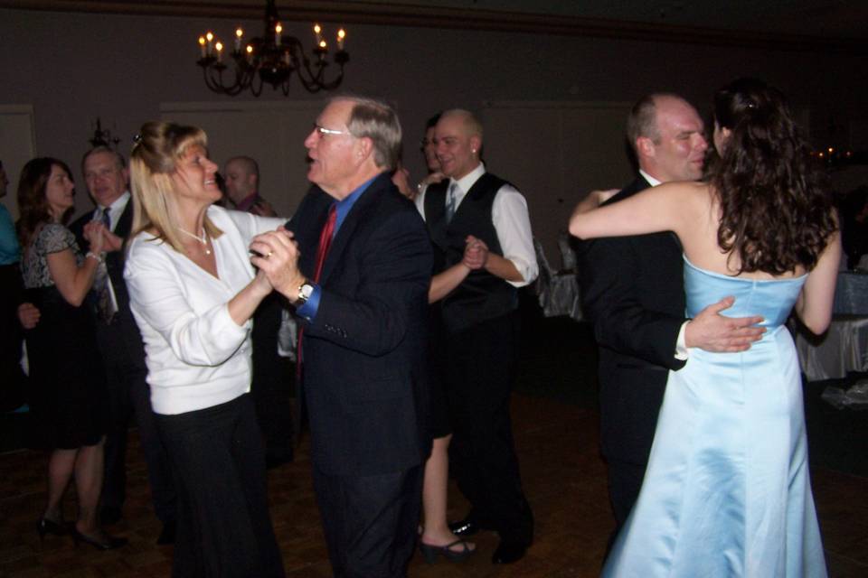 Guests dancing