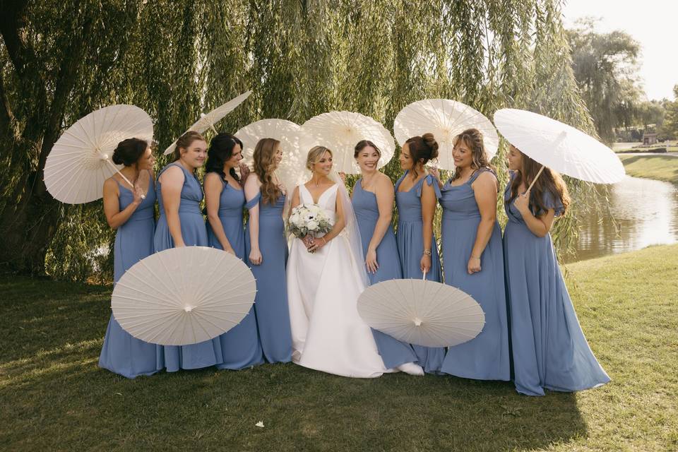 Bride and Bridesmaids