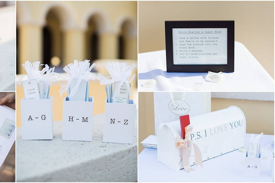 Sign-in Table, Escort Cards, Gift Box (Mail Box)