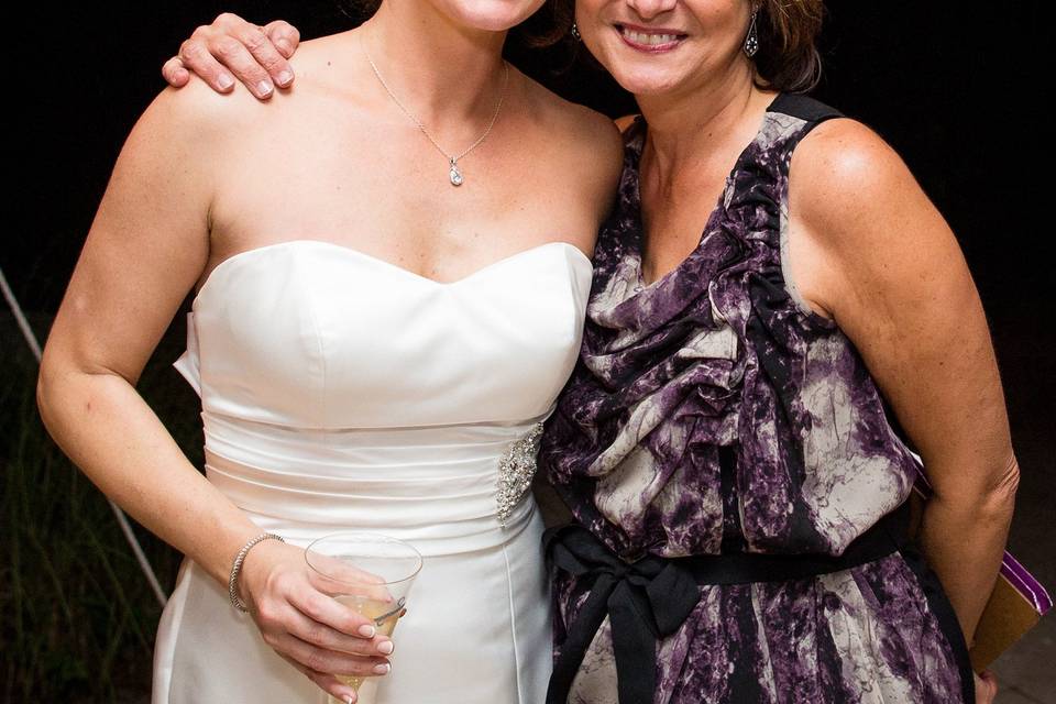 Wedding Planner Kathy with one of her first brides.