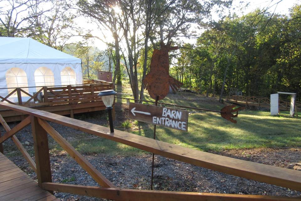 Walkway to Barn Venue