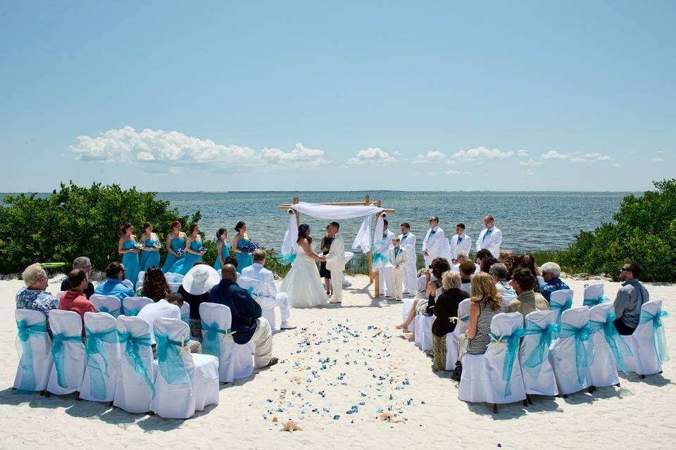 Beachfront wedding