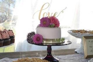One layer wedding cake