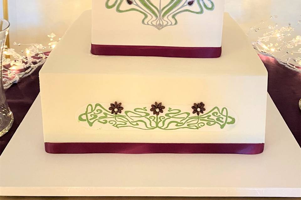 Bride's Artwork on Cake