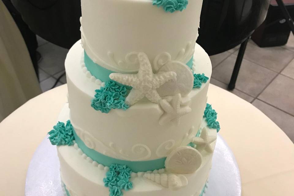 Beach themed cake